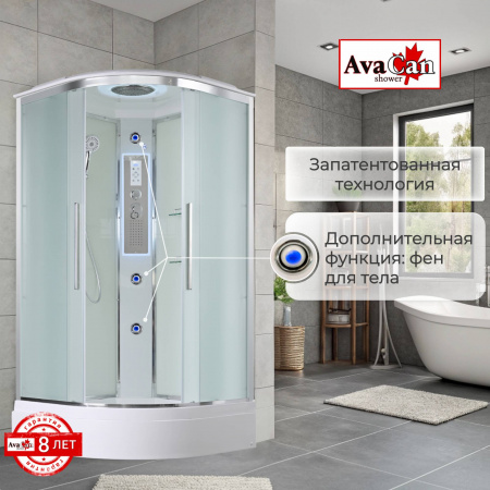 Фото душевая кабина avacan em3080led 80x80 см