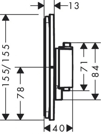 Фото термостатический смеситель для душа hansgrohe shower select comfort e 15575700