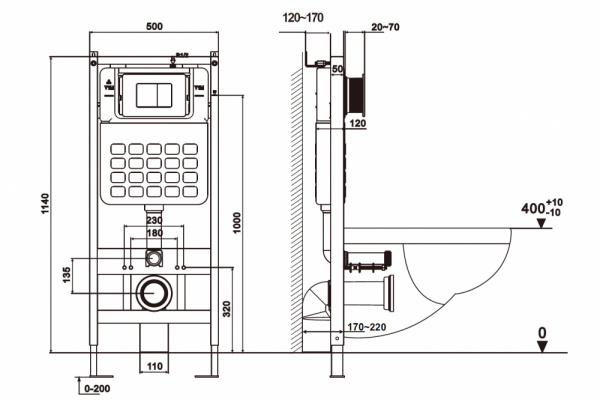 Фото унитаз с инсталляцией abber rechteck ac1219tc-ac0105-ac0121