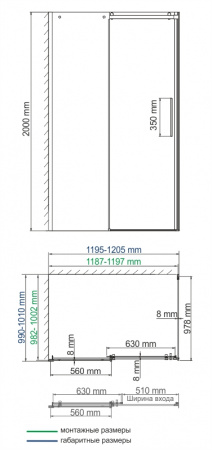 Фото душевой уголок wasserkraft dinkel 120x100 см 58r10
