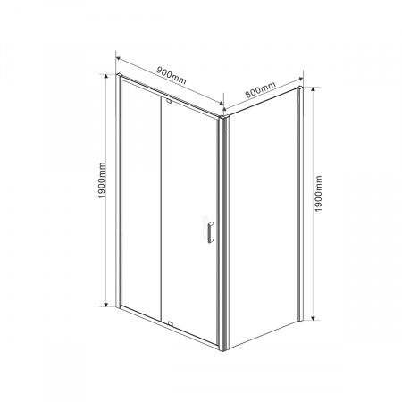 Фото душевой уголок vincea intra 90x80 см vsr-1i809080cl