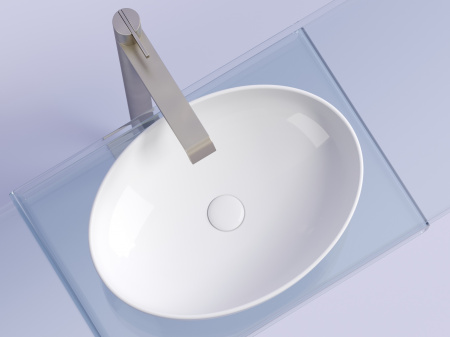 Фото раковина накладная ceramicanova element 50.2 см, цвет: белый cn6056