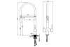 Фото смеситель для кухни с гибким изливом altrobagno flusso 050206 bc