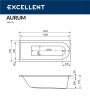 Фото акриловая ванна excellent aurum 150x70 см waex.aur15wh