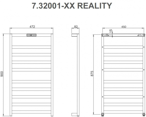 Фото злектрический полотенцесушитель allen braureality 90х47,2 см  7.32001-gb