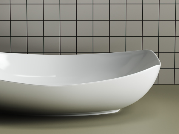 Фото раковина накладная ceramicanova element 56 см, цвет: белый cn5016