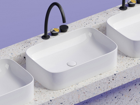 Фото раковина накладная ceramicanova element 60.5 см, цвет: белый cn6053