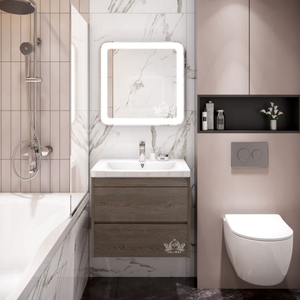 Фото зеркало art&max latina 60 см am-lat-600-600-ds-f