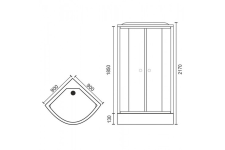 Фото душевая кабина royal bath нк rb90hk7-wc 90x90 см