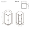 Фото душевое ограждение am.pm gem 90x90 см w90g-403-9090bt