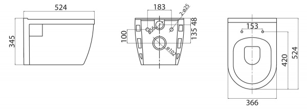 Фото унитаз подвесной belbagno loto bb070chr/sc