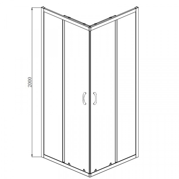 Фото душевое ограждение  azario milton  100x200 см az-nd1142 1000 black