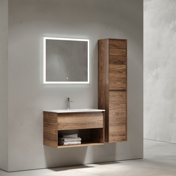 Фото тумба под раковину sancos marmi 1.0 80 см, цвет: дуб чарльстон mr1.080ech