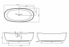 Фото ванна из искусственного камня abber stein as9615-1.8 180x85 см