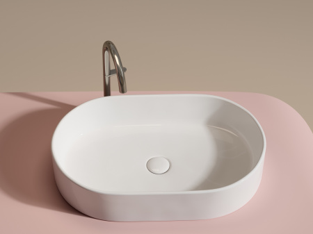 Фото раковина накладная ceramicanova element 60.8 см, цвет: белый cn6048