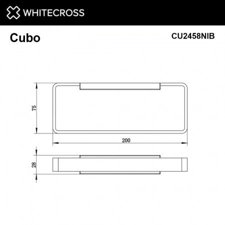 Фото полотенцедержатель whitecross cubo cu2458nib, цвет: никель брашированный