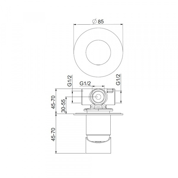Фото встраиваемый смеситель для душа webert one-b nb880101015