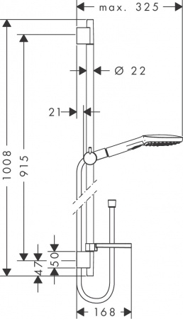 Фото душевой гарнитур hansgrohe raindance select e 120 3jet 26621400