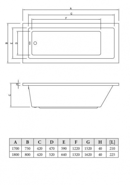 Фото акриловая ванна c-bath semela 180x80 см cbq014002