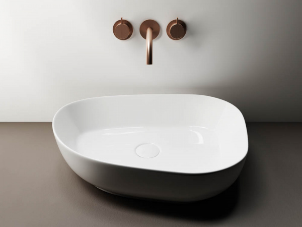 Фото раковина накладная ceramicanova element 55 см, цвет: белый cn5003