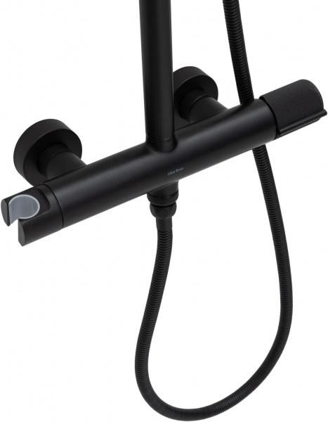 Фото душевая стойка allen brau liberty 5.33007-31 черный матовый