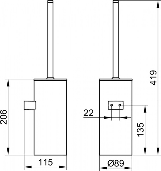 Фото щетка для унитаза keuco collection moll 12769 010100