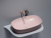 Фото раковина накладная ceramicanova element 60 см, цвет: розовый cn6049mp