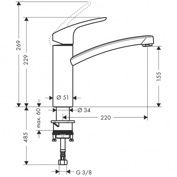 Фото смеситель для кухни hansgrohe focus 31806000