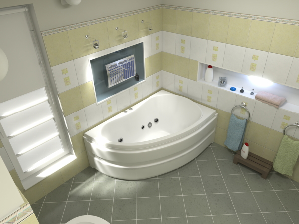 Фото акриловая ванна bas алегра 150x90 см в 00002 r