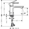 Фото смеситель для раковины hansgrohe rebris s 72584000