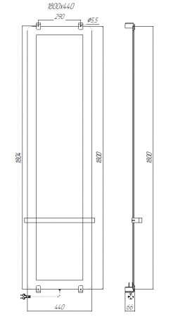 Фото электрический полотенцесушитель allen brau infinity 180x44 см 00288923