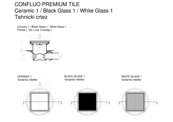 Фото трап точечный pestan confluo standard white glass 1 15*15 см 13000093