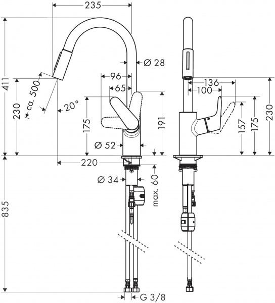 Фото смеситель для кухни hansgrohe focus 31815000