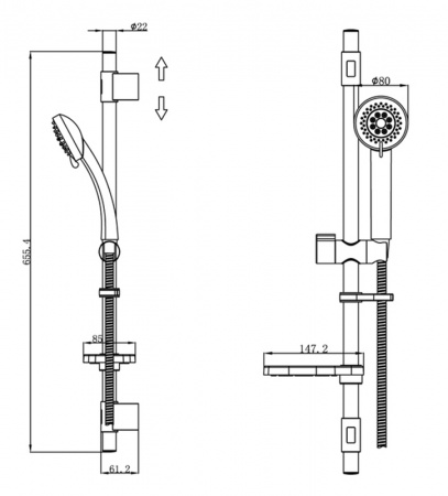 Фото душевой гарнитур iddis shower set tsh1501