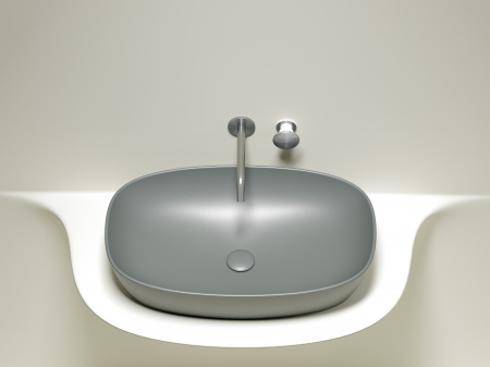 Фото раковина накладная ceramicanova element 60 см, цвет: антрацит cn6049mh