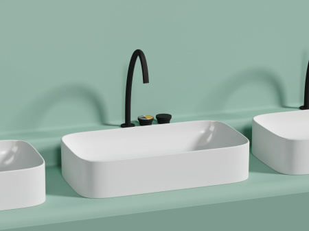Фото раковина накладная ceramicanova element 70.5 см, цвет: белый cn6054mw