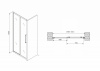 Фото душевая дверь abber schwarzer diamant 150 см ag30150h