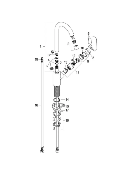 Фото смеситель для кухни hansgrohe logis 71835000