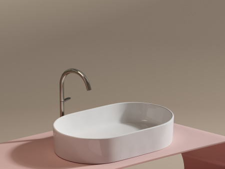 Фото раковина накладная ceramicanova element 60.8 см, цвет: белый cn6048