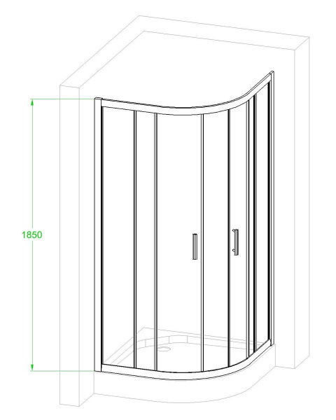 Фото душевое ограждение royal bath hkd rb100hkd-t 100x100 см