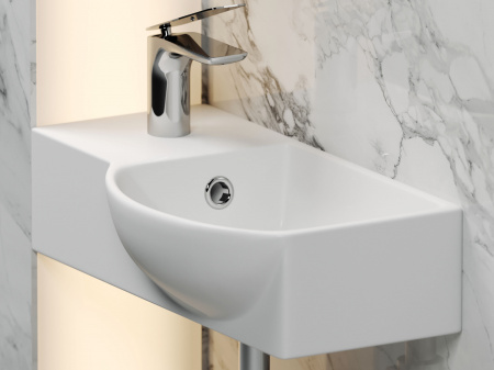 Фото раковина подвесная ceramicanova element 40 см, цвет: белый cn6039r