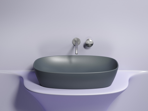 Фото раковина накладная ceramicanova element 60 см, цвет: антрацит cn6049mdh