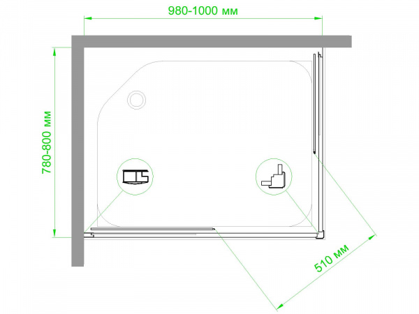 Фото душевое ограждение royal bath hpd rb8100hpd-t 100x80 см