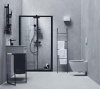 Фото душевая стойка ideal standard alu+ bd583xg термостатическая, цвет черный матовый