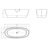 Фото ванна из искусственного камня abber stein as9684mo 170x75 см