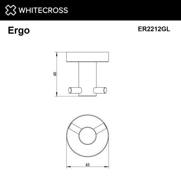 Фото крючки двойной whitecross ergo er2212gl, цвет: золото