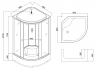 Фото душевая кабина taliente  90x90 см ta-9090g