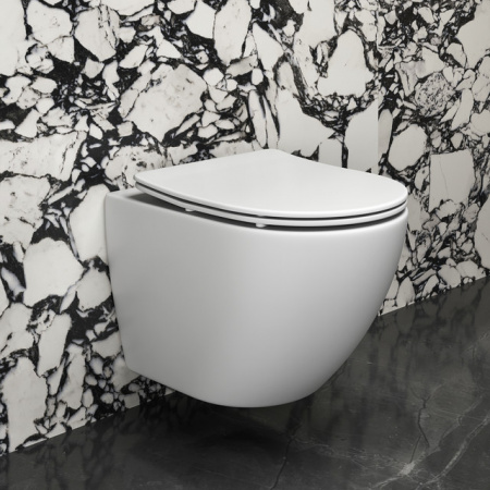 Фото унитаз подвесной безободковый abelsberg acrade cermic tornadoflush 52 см arc60801wh