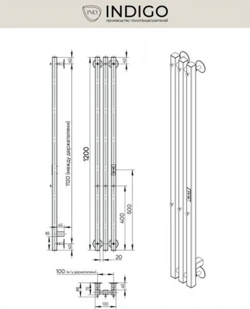 Фото электрический полотенцесушитель indigo style pro 120/13 lspre120-13rt