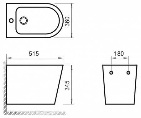 Фото биде подвесное belbagno flay-r bb053bh